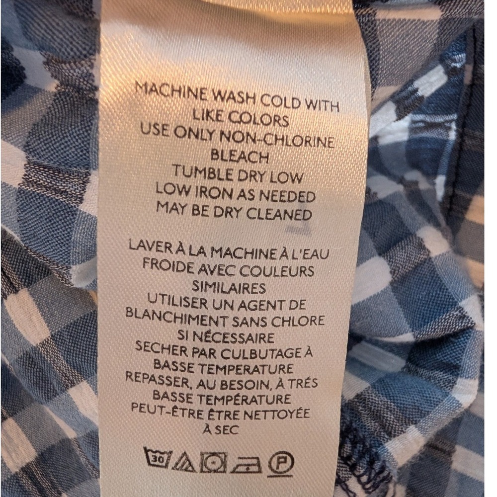 Free People Lucinda Gingham Corset Midi Dress M Blue White Smocked Cottage Boho - Picture 11 of 16